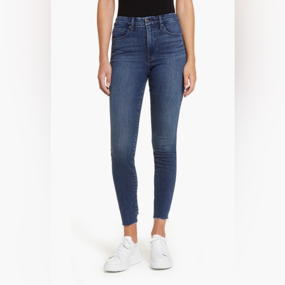 Good Legs High Waist Raw Hem Skinny Jeans